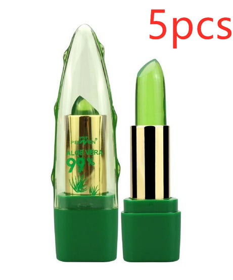 Aloe Vera Gel Color Changing Lipstick Gloss  Moisturizer Anti-drying Desalination Fine-grain Lip Blam Care