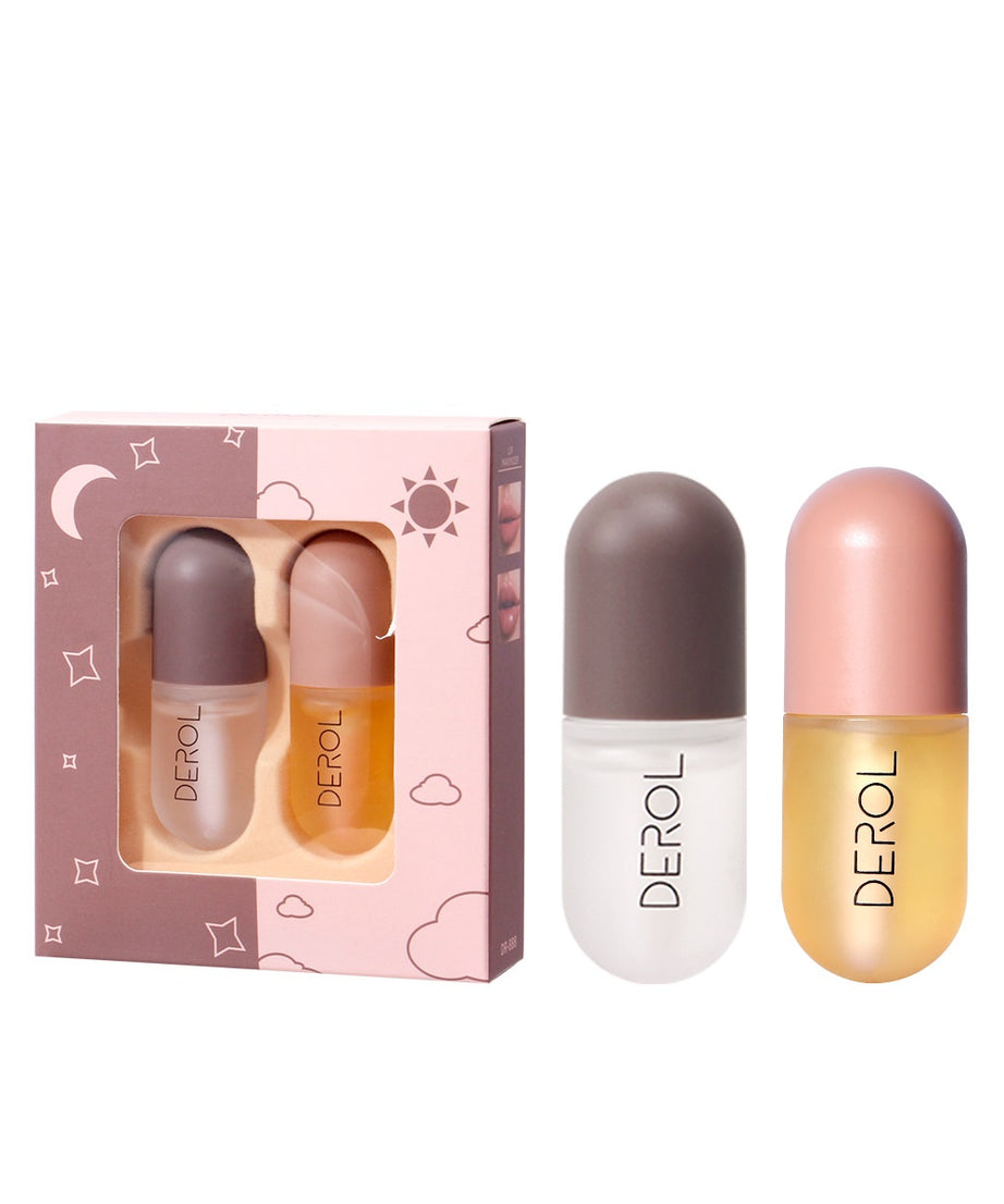 Day Night Instant Volume Lip Plumper Oil Clear Lasting Nourishing Repairing Reduce Lip Fine Line Care Lip Beauty Cosmetic