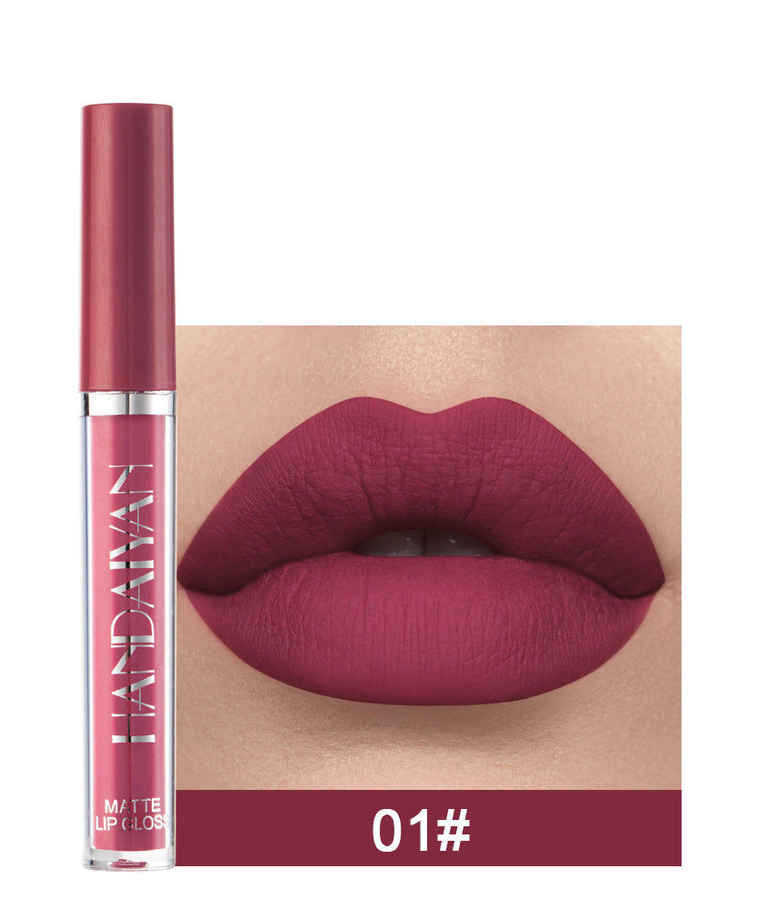 Matte Non-stick Cup Lip Gloss, Non-fading Matte Liquid Lipstick