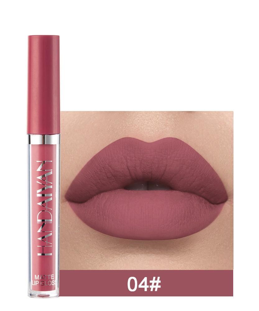 Matte Non-stick Cup Lip Gloss, Non-fading Matte Liquid Lipstick