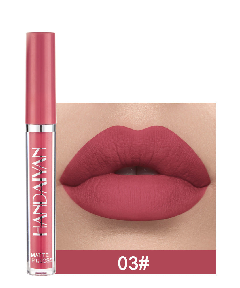 Matte Non-stick Cup Lip Gloss, Non-fading Matte Liquid Lipstick