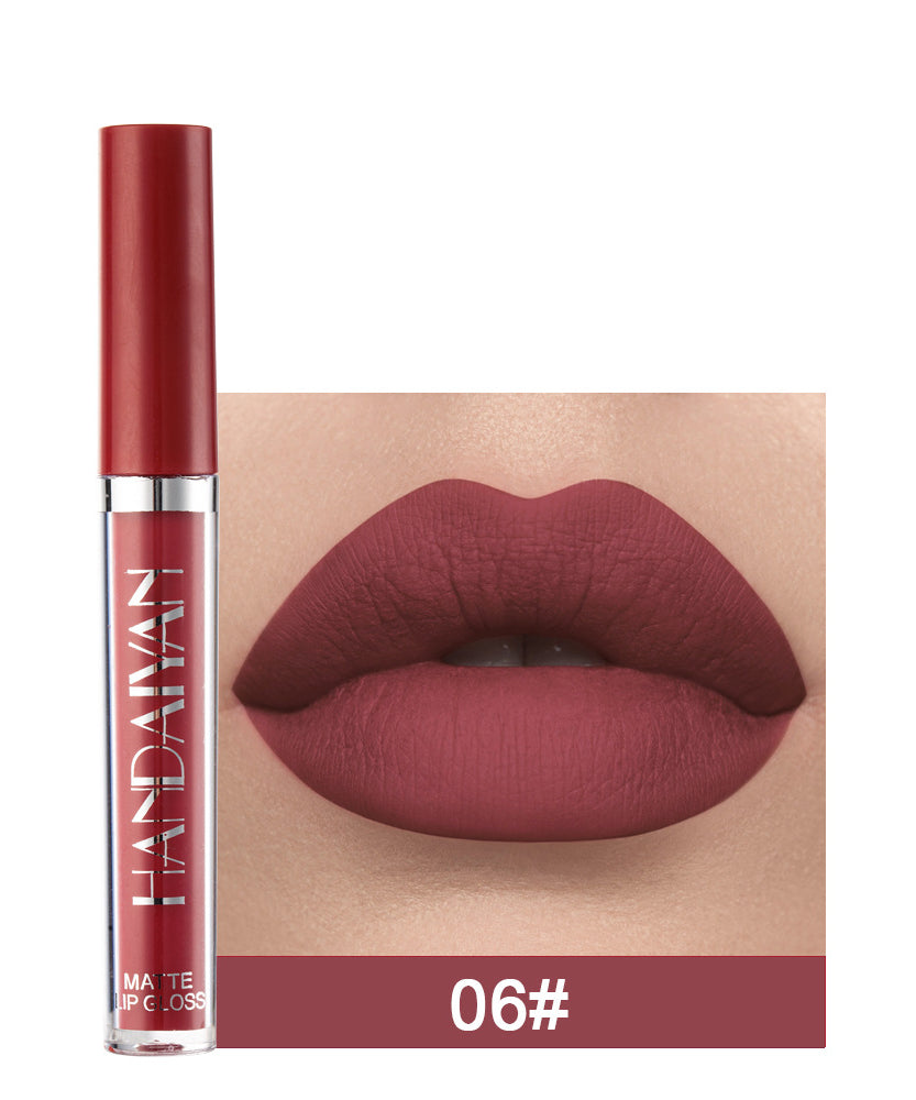 Matte Non-stick Cup Lip Gloss, Non-fading Matte Liquid Lipstick