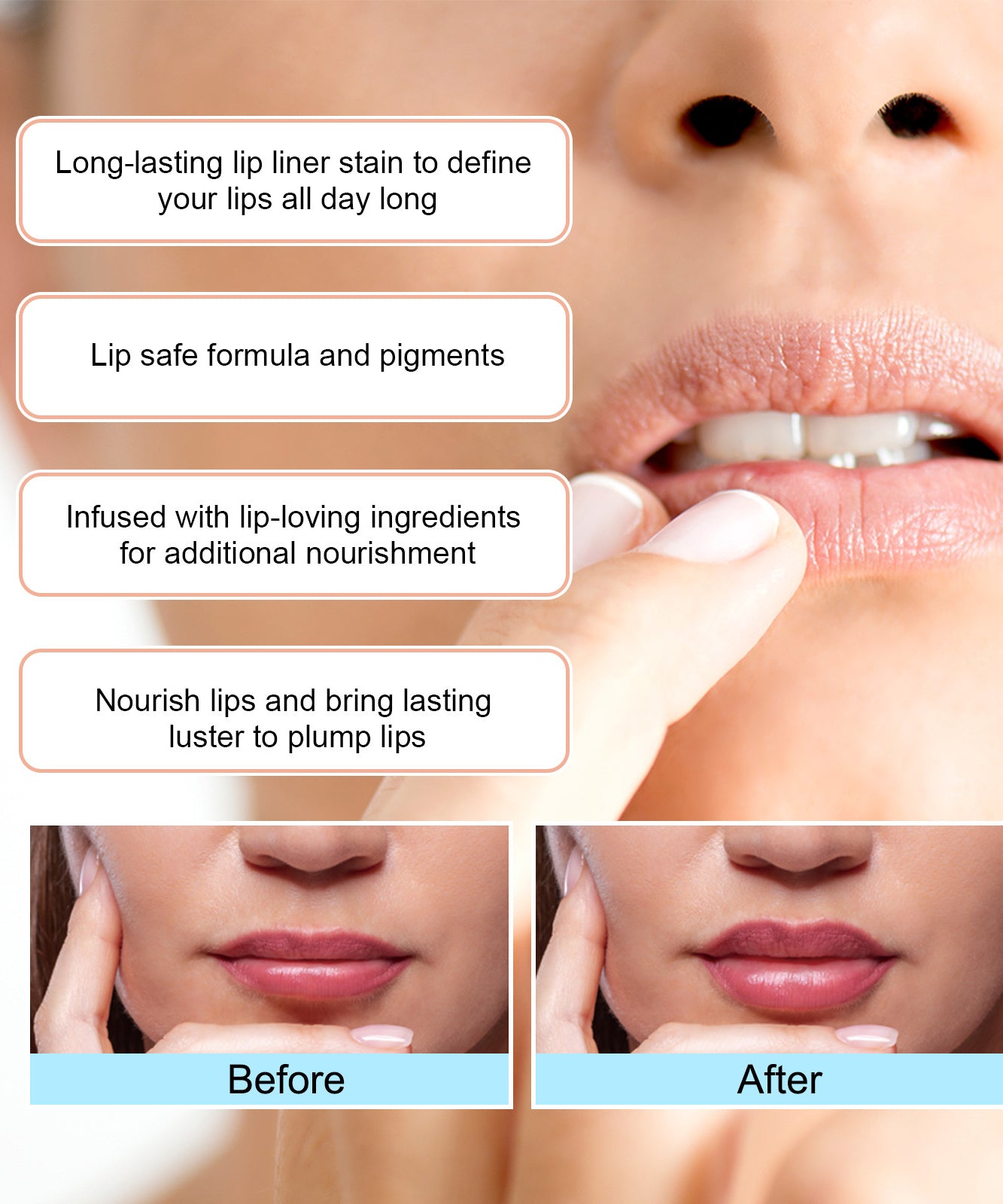 Stripping Lip Liner Outline Waterproof