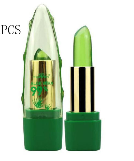 Aloe Vera Gel Color Changing Lipstick Gloss  Moisturizer Anti-drying Desalination Fine-grain Lip Blam Care