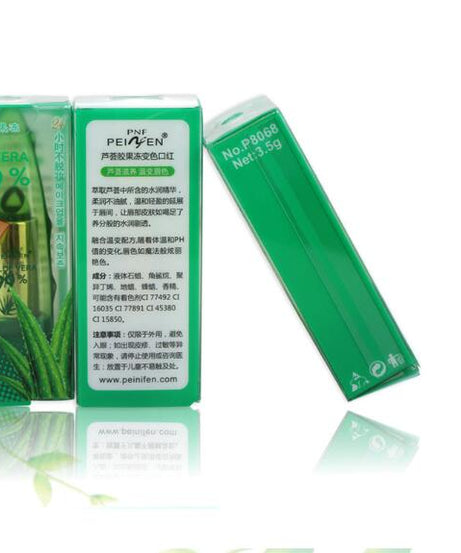 Aloe Vera Gel Color Changing Lipstick Gloss  Moisturizer Anti-drying Desalination Fine-grain Lip Blam Care