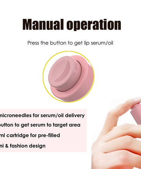 3 In 1 Lip Care Roller Needle Roller Lip Roller Beard Growth Roller Beard Hair Growth Roller Beard Treatment & Serum Applicant